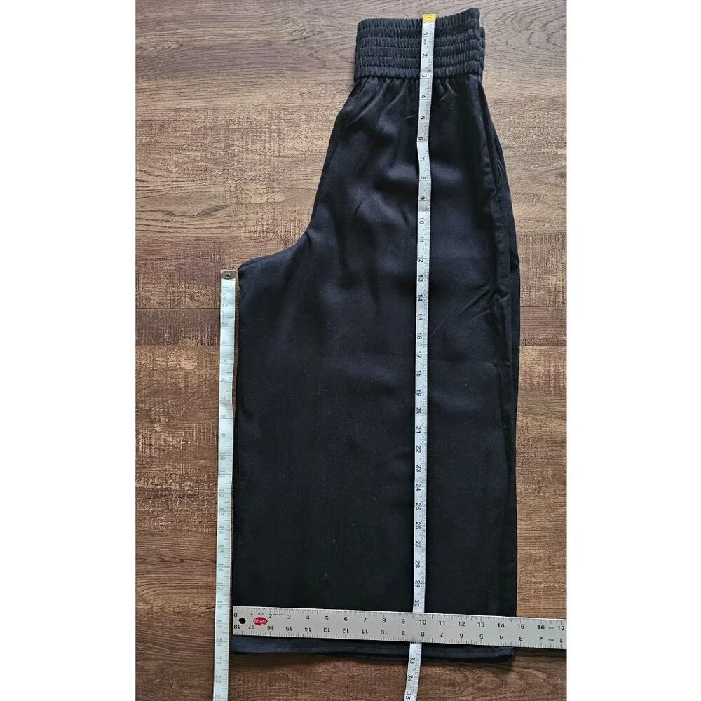 Aritzia Sunday Best Wide Leg Flowy Crop Pants, S, Black - Picture 4 of 9